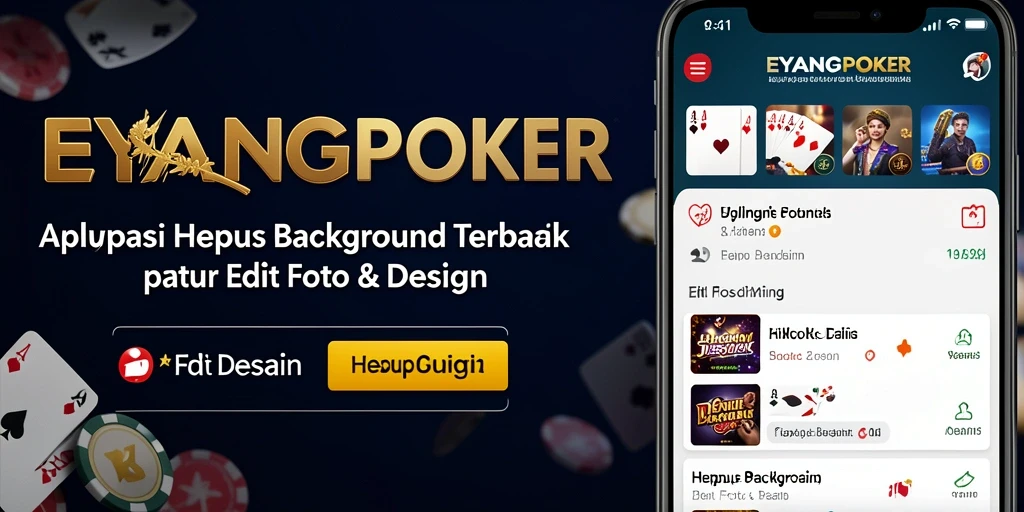 Tampilan antarmuka utama aplikasi EYANGPOKER untuk menghapus latar belakang.