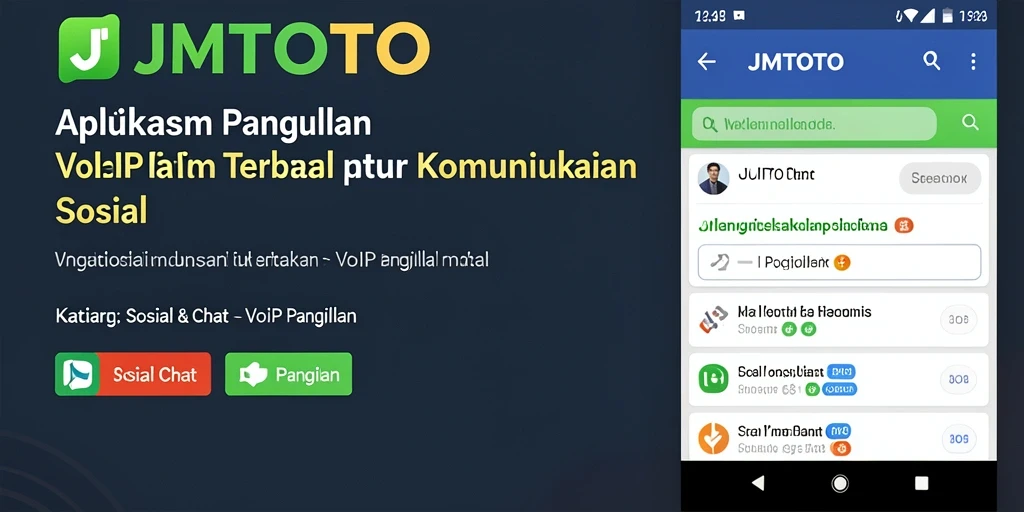 Antarmuka aplikasi JMTOTO untuk VoIP Panggilan yang intuitif.