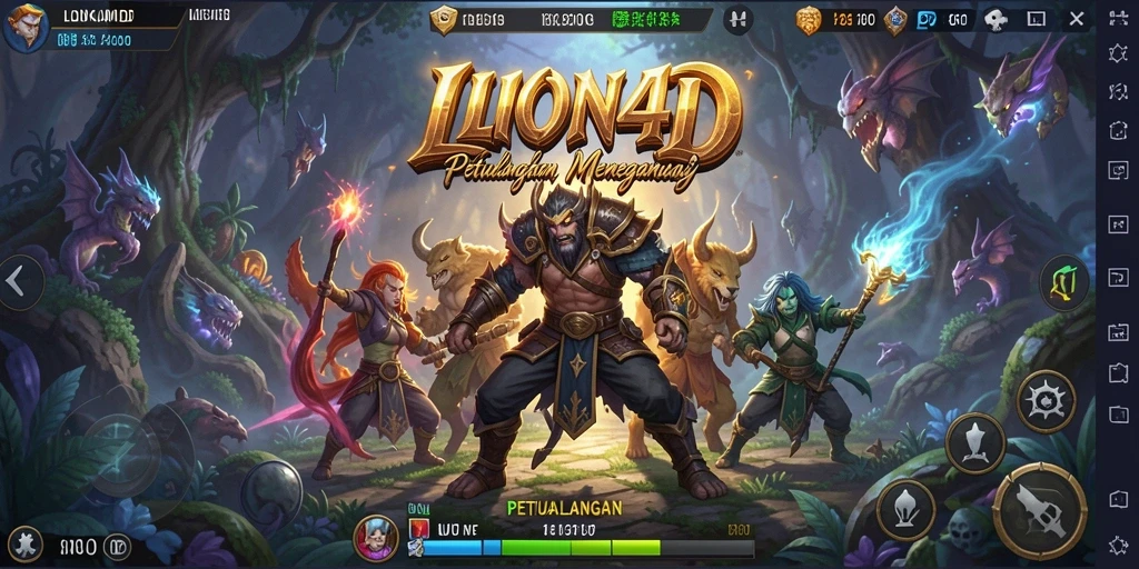 Tampilan antarmuka LION4D yang menarik dan mudah dinavigasi.