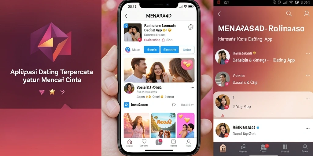 Tampilan antarmuka MENARA4D yang ramah pengguna untuk aplikasi Dating.