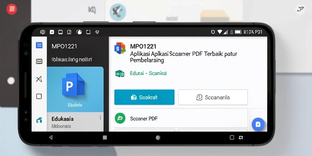 Tampilan antarmuka aplikasi MPO1221 untuk Scanner PDF yang sederhana dan efisien.