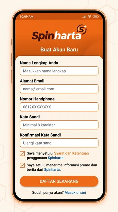 Panduan Registrasi Akun Spinharta untuk Pengguna Android